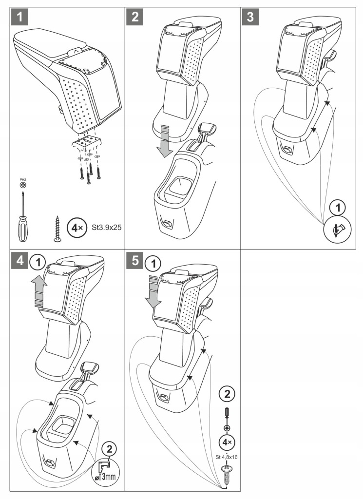 фото №7, Подлокотник с адаптер do citroen c3 aircross, 2017-2021, arm2-black