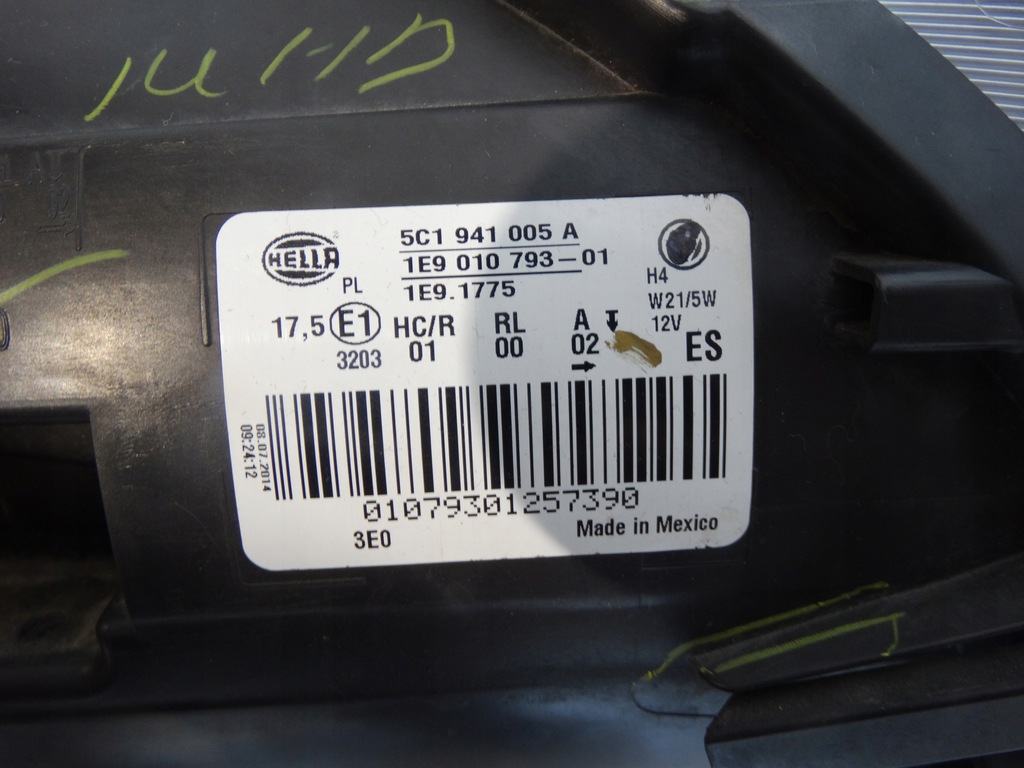 фото №3, Vw beetle 5c1 11r+ ліва лампа перед