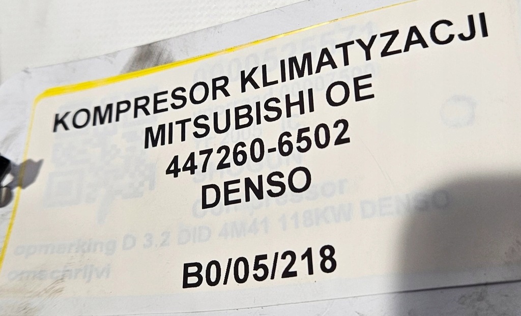 фото №8, Компресор кондиціонера mitshubishi оригінальний номер 447260-6502