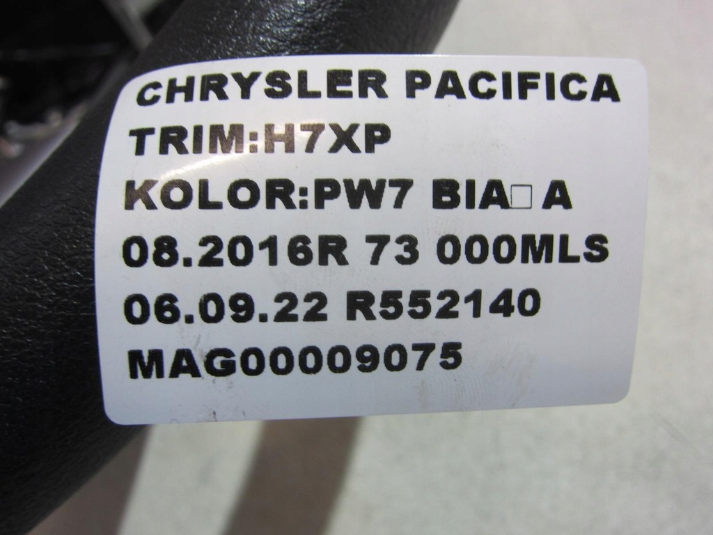 фото №16, Chrysler pacifica 2017 повітропровід skóa 5rm531x9ae