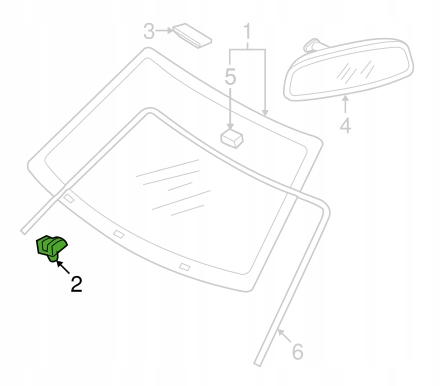 фото №12, Проставка скло перед kia spectra оригінальний номер 86114 2f100