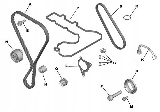 Оригинальный номер грм peugeot 108 208 2008 301 308 3008 5008 partner 1.2 thp puretech Оригинал