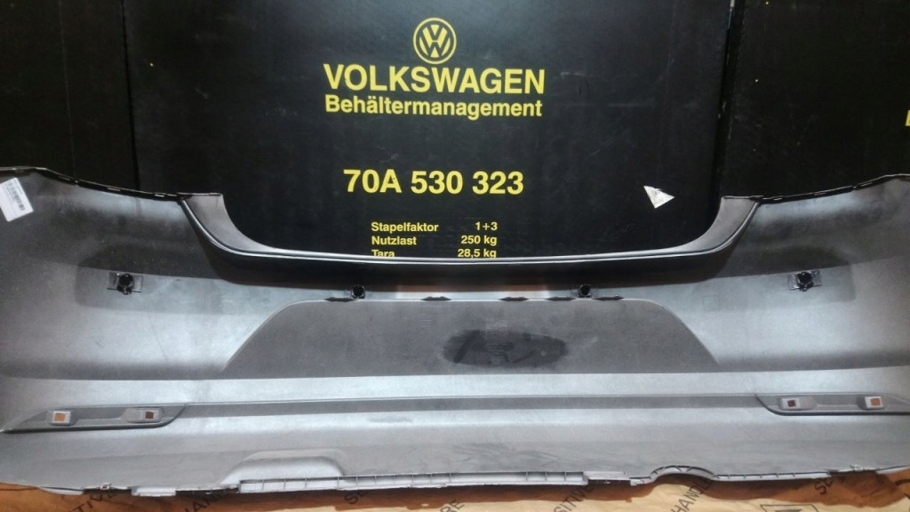 фото №8, Vw polo v 5 6c lift 14-17 бампер задня pdc hak 6c6807421 коричневий колір