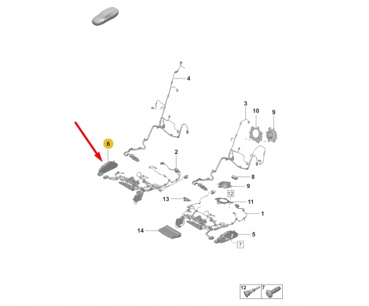 фото №8, Porsche taycan правый seat управление switch 992959748btm0