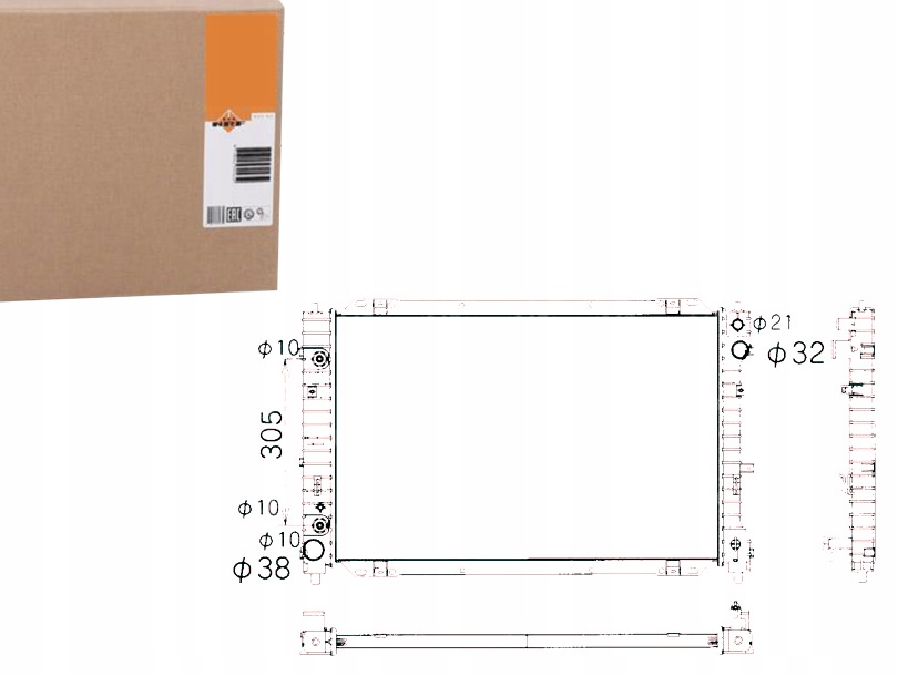 фото №1, Радіатор ford wody maverick tribute 3,0 v6 nrf