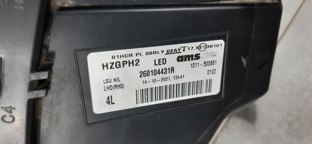 фото №16, Renault koleos ii lift 19-22 лампа правая левая передняя full led kpl