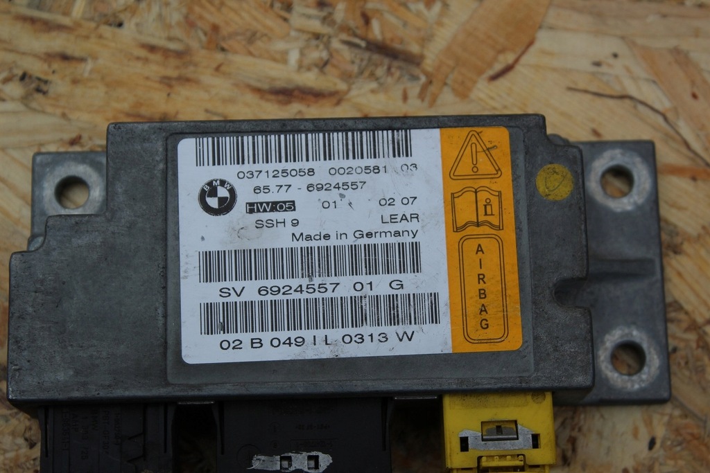 фото №2, Модуль датчик подушок подушка безпеки bmw оригінальний номер 6924557