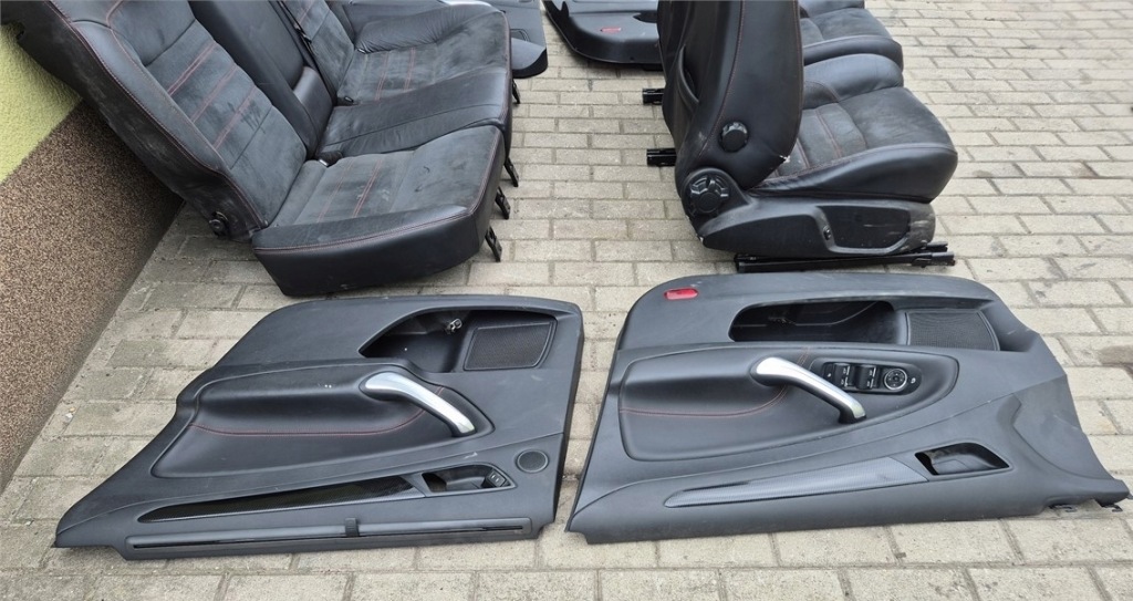 фото №11, Ford mondeo mk4 fl st сиденья заднее сиденье кожа alcantara комплект czerwona нитка