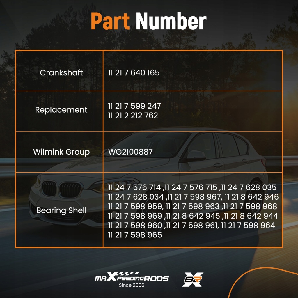 Набір підшипник вала колінчастого двигуна n20 до bmw x1 x3 x5 220i 320/328i 2.0l Оригінал