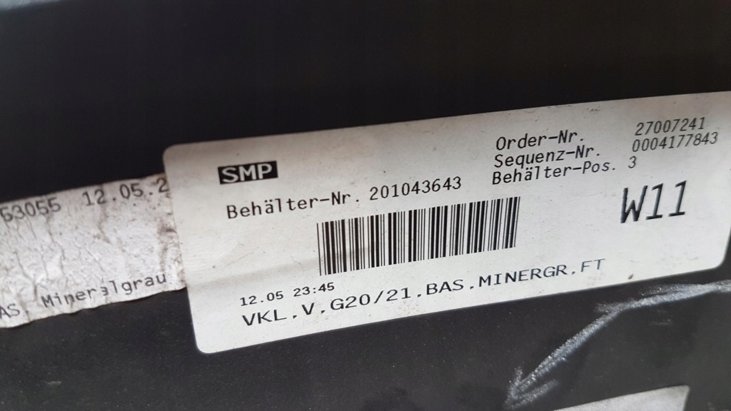 фото №10, Бампер передний bmw seria 3 g20 g21 mineral grau