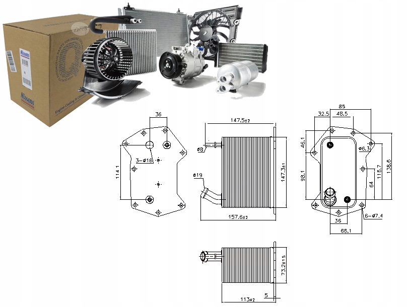 фото №15, Радиатор масла nissens 91282
