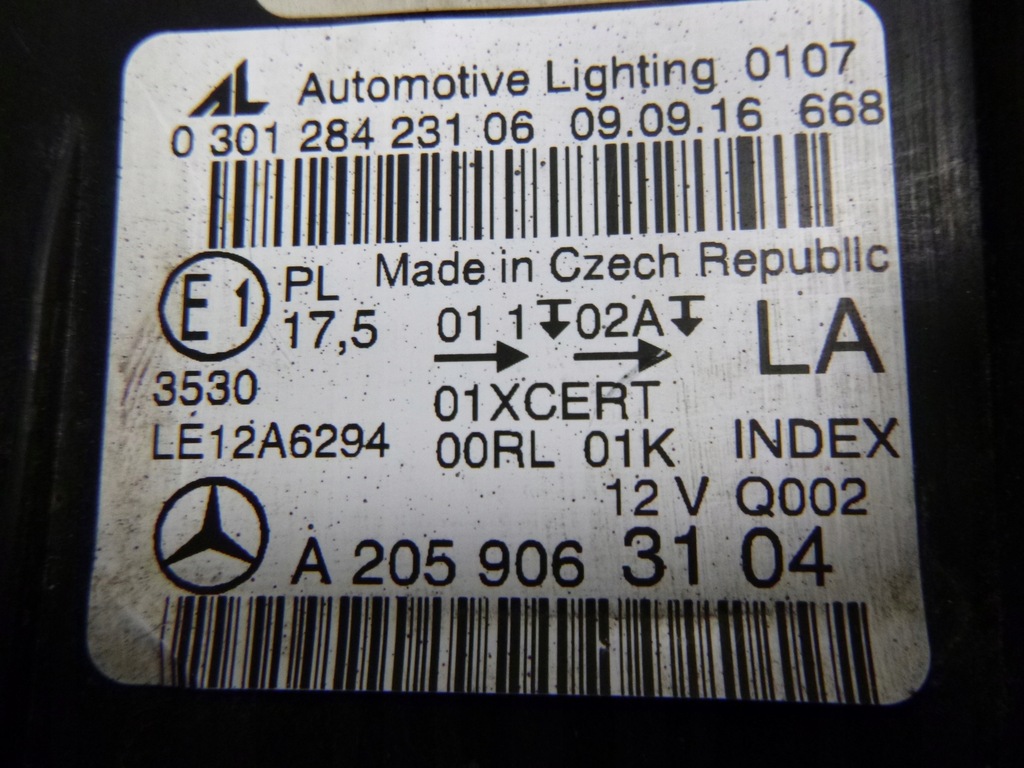 фото №13, Mercedes c w205 лампа левый перед full led 12 pin
