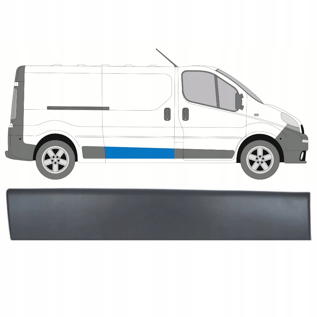 фото №1, Молдинг боковая правая opel vivaro a nissan primastar 8200036075