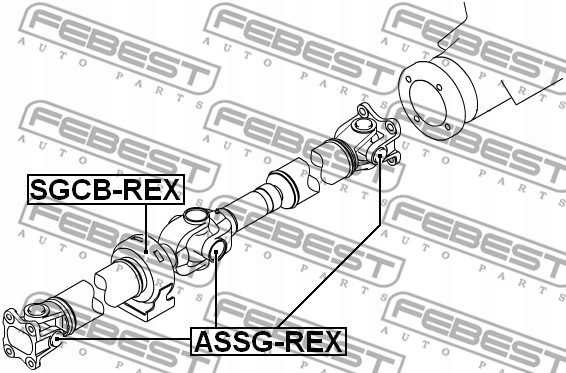 фото №15, Febest sgcb-rex подшипник, центральный подшипник вала приводного