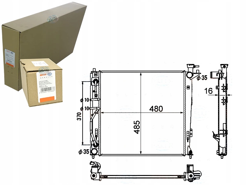 фото №1, Behr hella радиатор hyundai ix35 09- sportage 10-