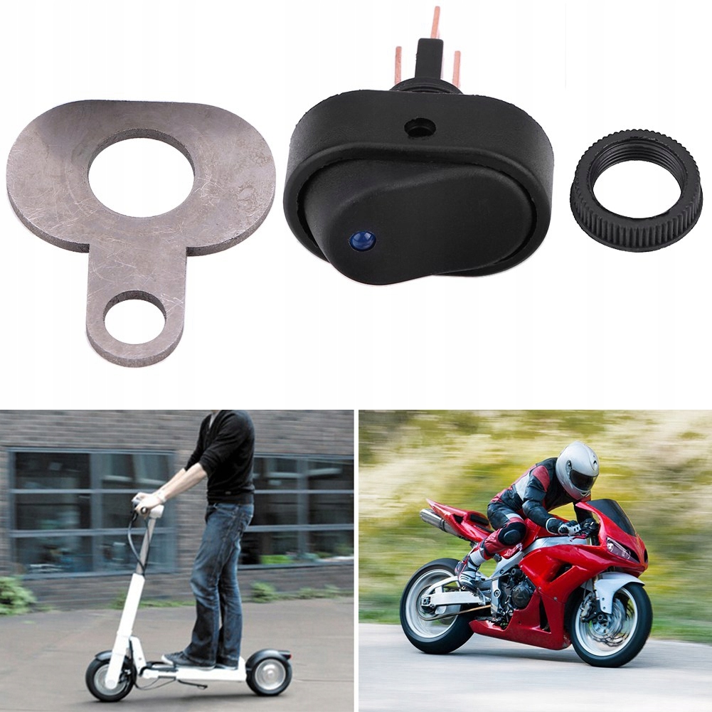 фото №6, 12v мотоцикл skuter led фара фара włącznik/wyłącznik с синий