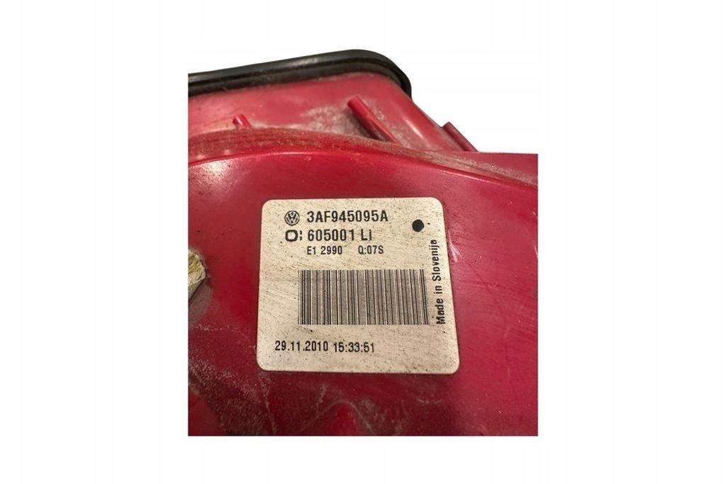 фото №8, Лампа левая задняя vw passat b7 alltrack 365 3af945095a 2.0l дизель 103kw