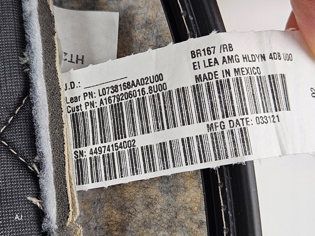 Mercedes gle w167 обшивка спинка сиденье задний  a1679206016 новая  oryg. в Украине