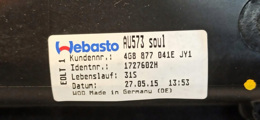 фото №9, Audi a7 люк панорама 4g8959591a 4g8877041e