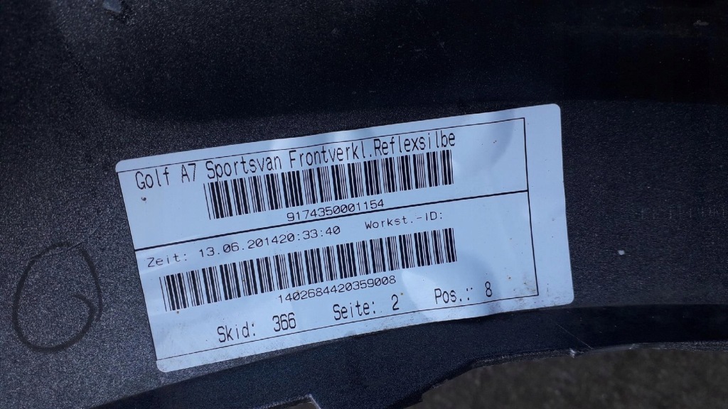 фото №11, Бампер vw golf vii 7 sportsvan lift 4xpdc 17- 510