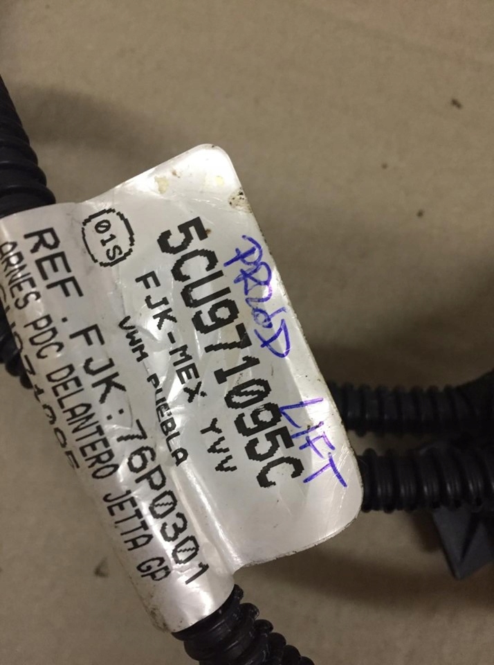 фото №6, Vw jetta lift джгут бампера перед pdc 5cu971095c