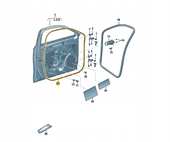 фото №1, Прокладка двері зовнішня leon cupra formentor 5fa837911b