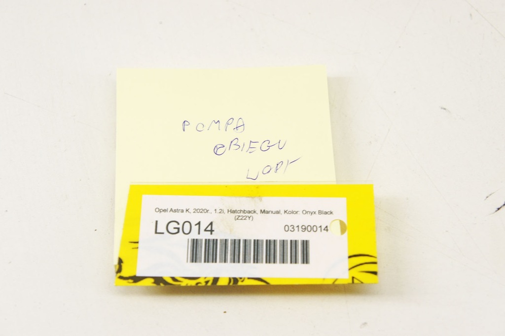 фото №5, Lg014 opel astra k 1.2i насос циркуляция wody 13592754