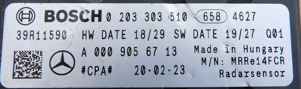 фото №3, Mercedes w205 w253 distronic радар a0009056713