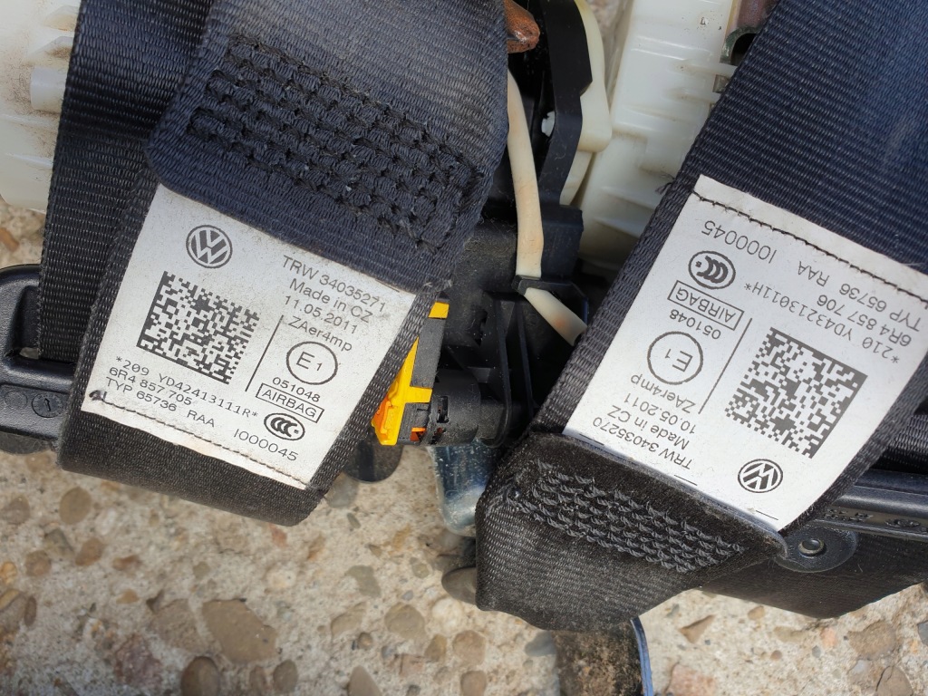 фото №6, Подушки безопасности ремни подушка заглушка vw polo 5 v 6r 2009-