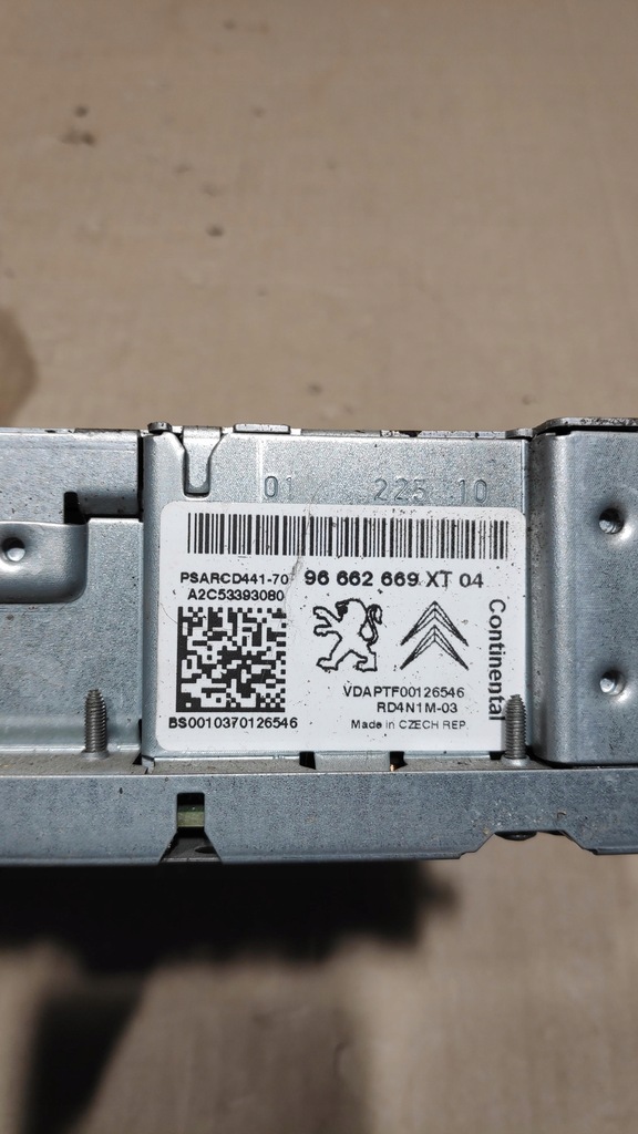 фото №7, Радіо заводський радіопрогравач cd citroen ds3 96662669xt