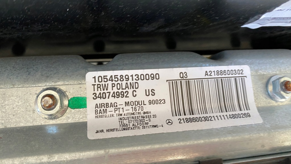 Панель  подушка пассажира водителя ремни mercedes cls w218 usa с Разборки