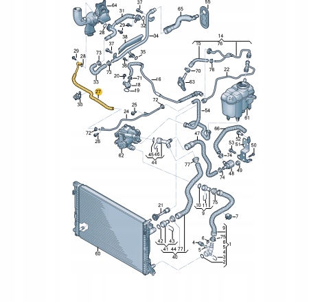 фото №7, Audi a4 b9 шланг обратный системы охлаждение cieczą 06l121492r оригинальный