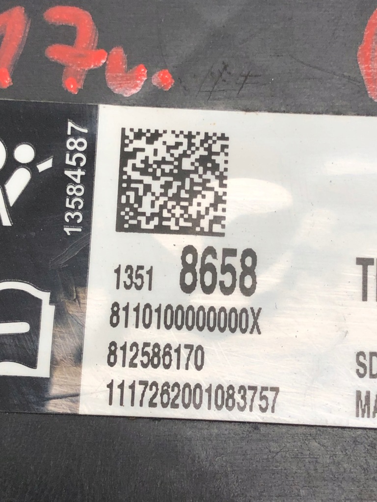 фото №5, Модуль датчик подушка безпеки opel insignia b 13518658