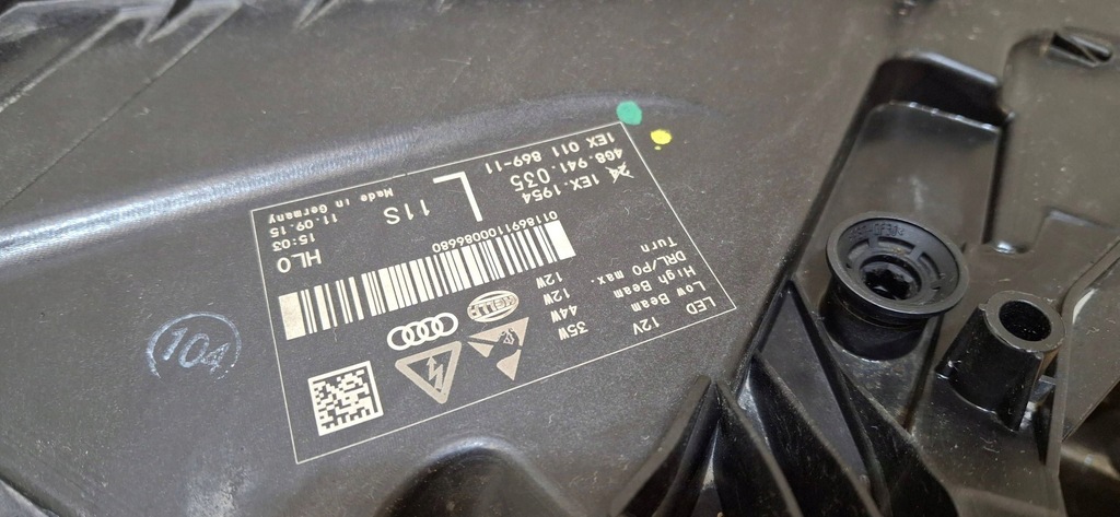 фото №9, Лампа ліва перед передня audi a7 lift matrix 4g8941035