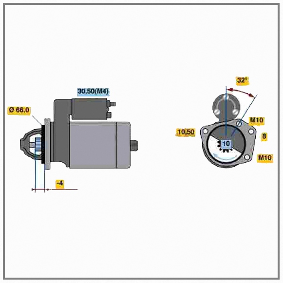 фото №3, Стартер renault master ii trafic ii opel vivaro movano 2.2 2.5 dci dti