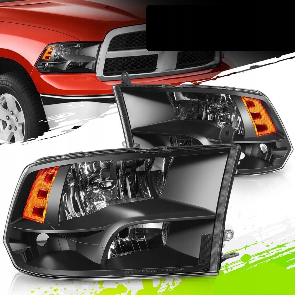 фото №1, Фары перед чёрные dodge ram 1500 2500 3500 09-10 ram 1500 2500 3500