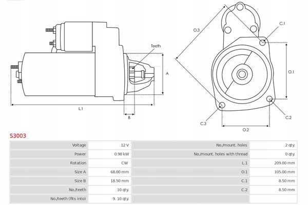 Стартер 12v daewoo lanos nexia opel astra corsa kadett e as-pl Ціна