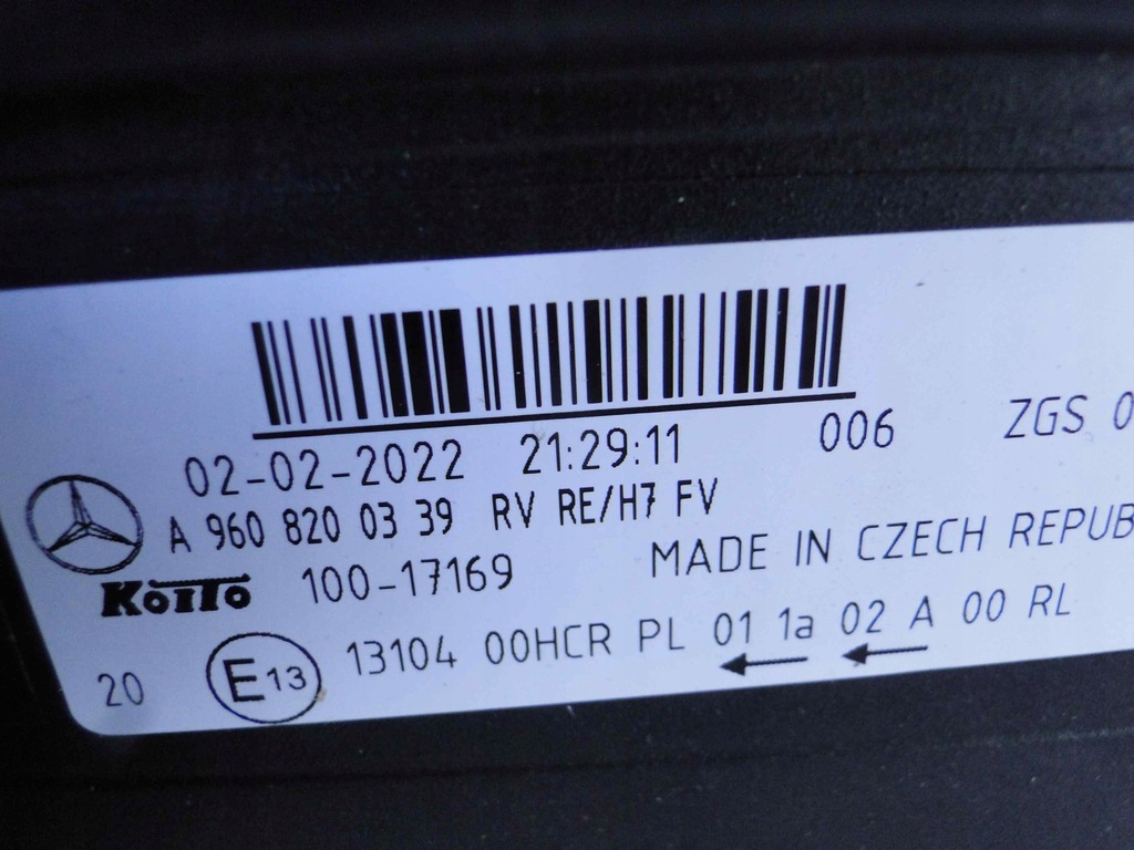 фото №5, Mercedes daimler actros mp4 963 983 лампа правая h7