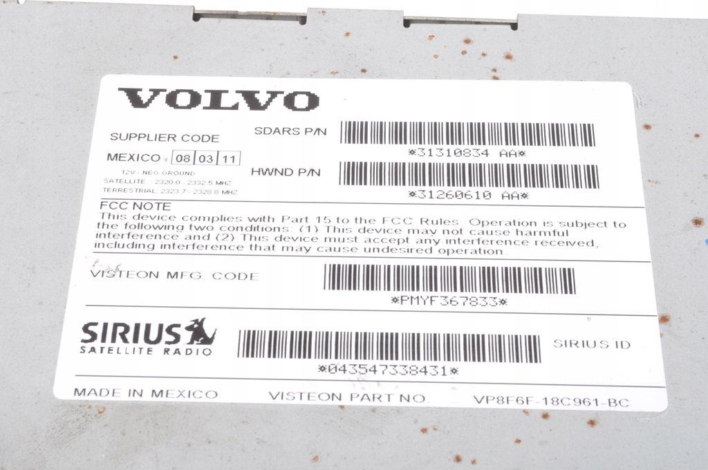 фото №4, Volvo s60 ii v60 підсилювач модуль радіо 31310834