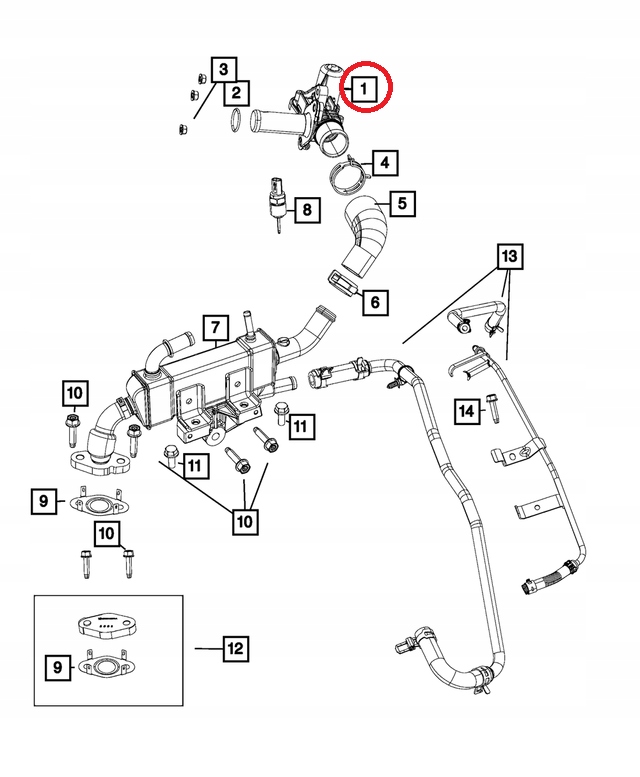 фото №4, Chrysler pacifica клапан egr 2017 - 2021