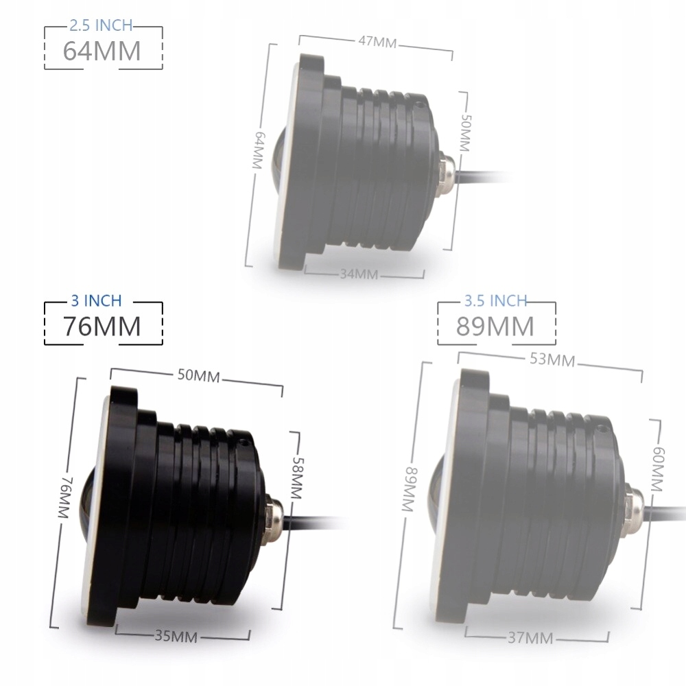 фото №5, 3 cale drl свет do движение dziennej angle eye led кольца противотуманные