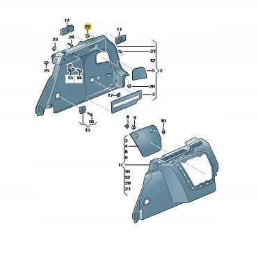фото №8, Пряжка кріпильна оббивка vw 3b0867200