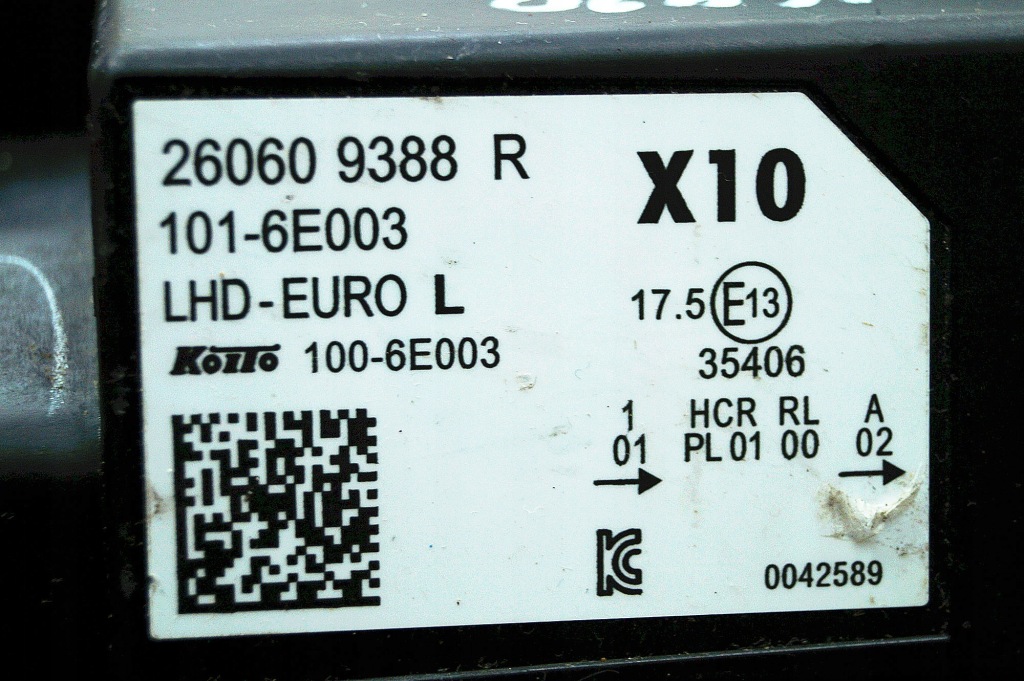 Фара левый перед renault zoe рестайлинг  full led европа Цена