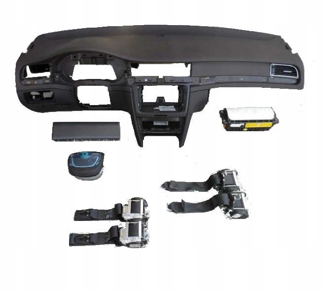 фото №1, Skoda superb ii 2 консоль подушка безопасности ремни коричневый