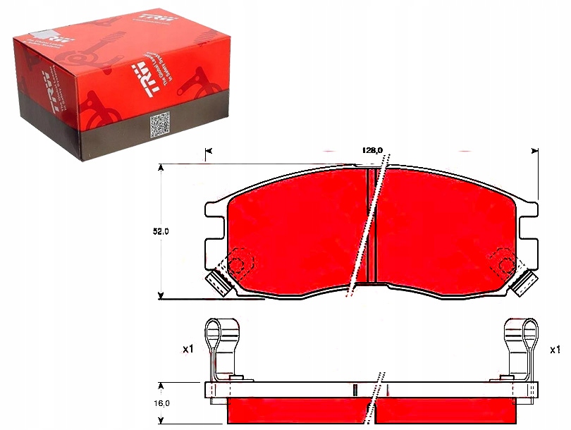 фото №1, Trw тормозные колодки тормозные chrysler sebring coupe 2.5 le
