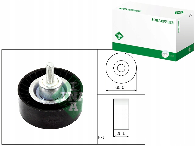 фото №1, Schaeffler ina 532 0886 10 ролик напрямна / напрямна, ремінь клиновий зубчастий