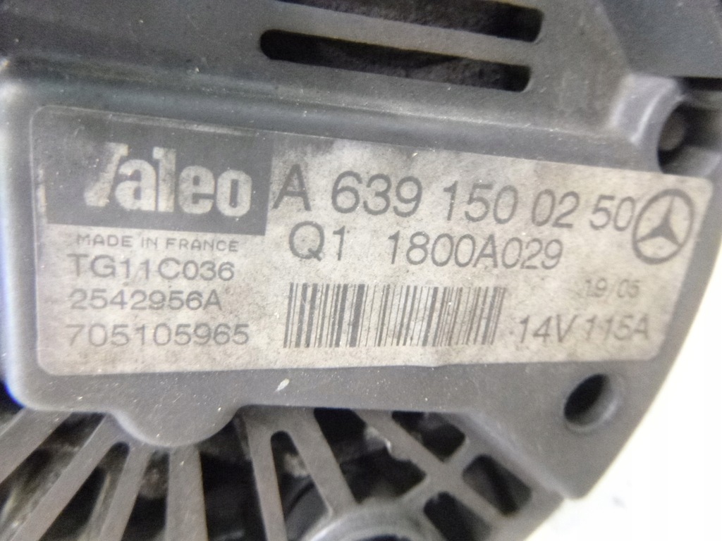 фото №5, Генератор mitsubishi colt vi 1.5 di-d 2005r. 115a 6391500250