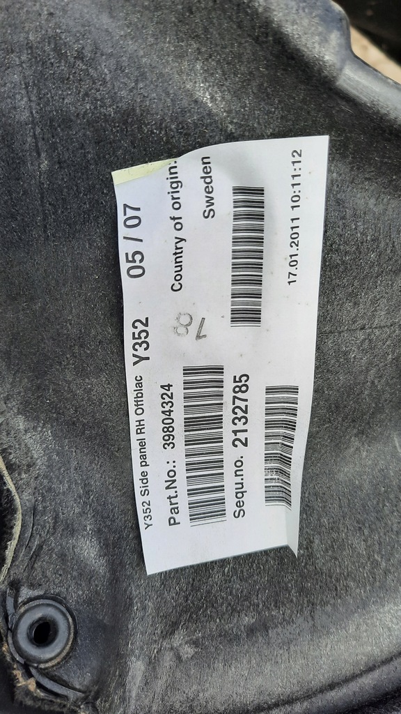 фото №9, Оббивка багажника права volvo v60 10-18r