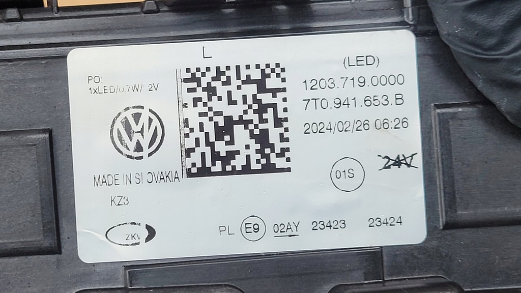 фото №10, Протитуманна фара лампа led bar drl ліва vw transpoter t7 multivan 21- оригінальний номер 7t0941653b