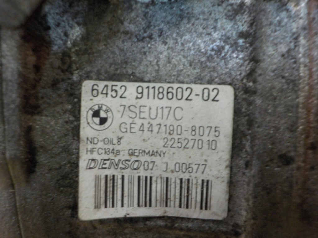 Bmw e90 e60 e63 x3 x5 3.0 d 09r 286km m57d30 компресор кондиціонера 9118602 Недорого